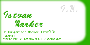 istvan marker business card
